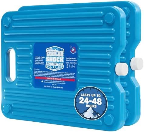 Cooler Shock Hard Case Ice Packs, Clear, 2 Pack