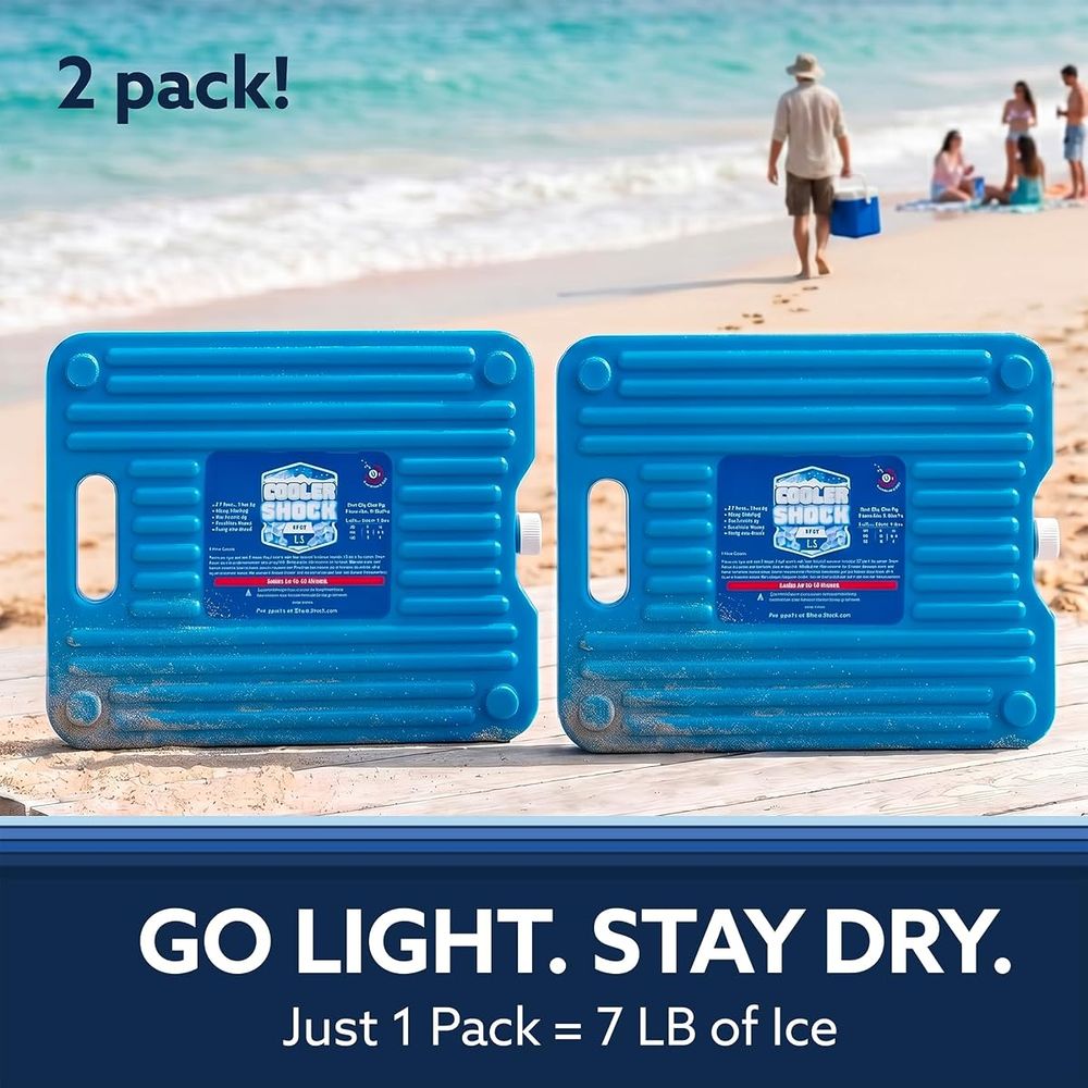 Cooler Shock Hard Case Ice Packs, Clear, 3 Pack — view 5