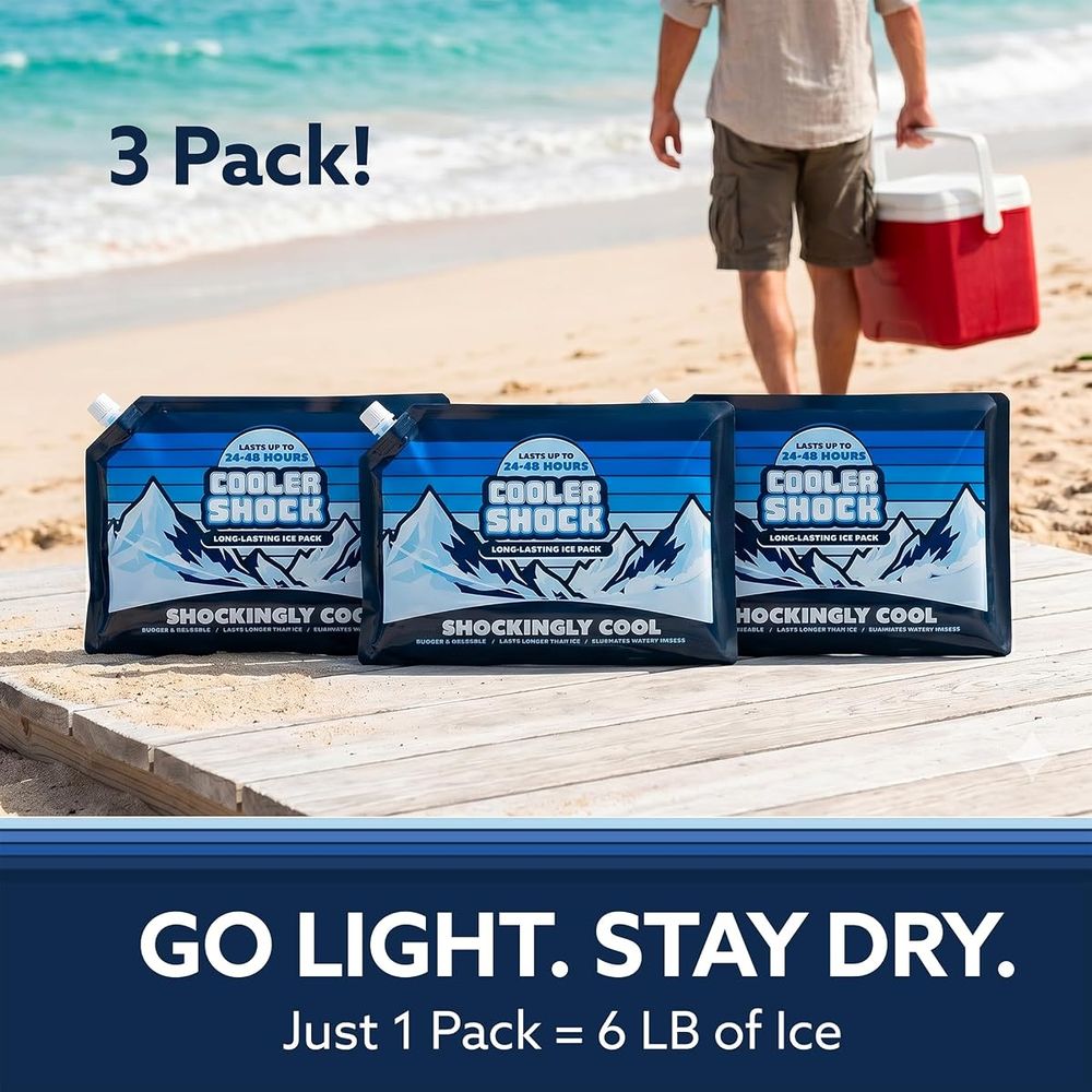 Cooler Shock Screw-Top Ice Packs, Large 14" x 10", 3 Pack — view 5