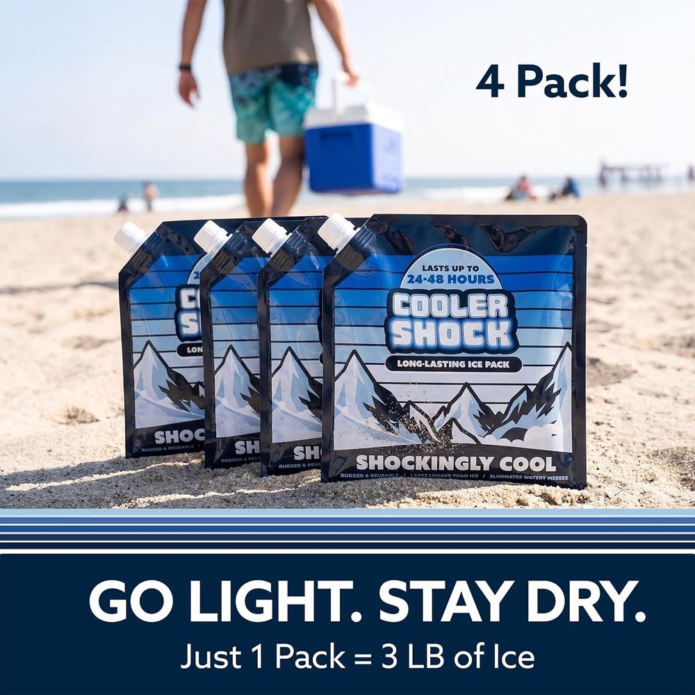 Cooler Shock Screw-Top Ice Packs, Mid-Size 10" x 10", 4 Pack — view 5