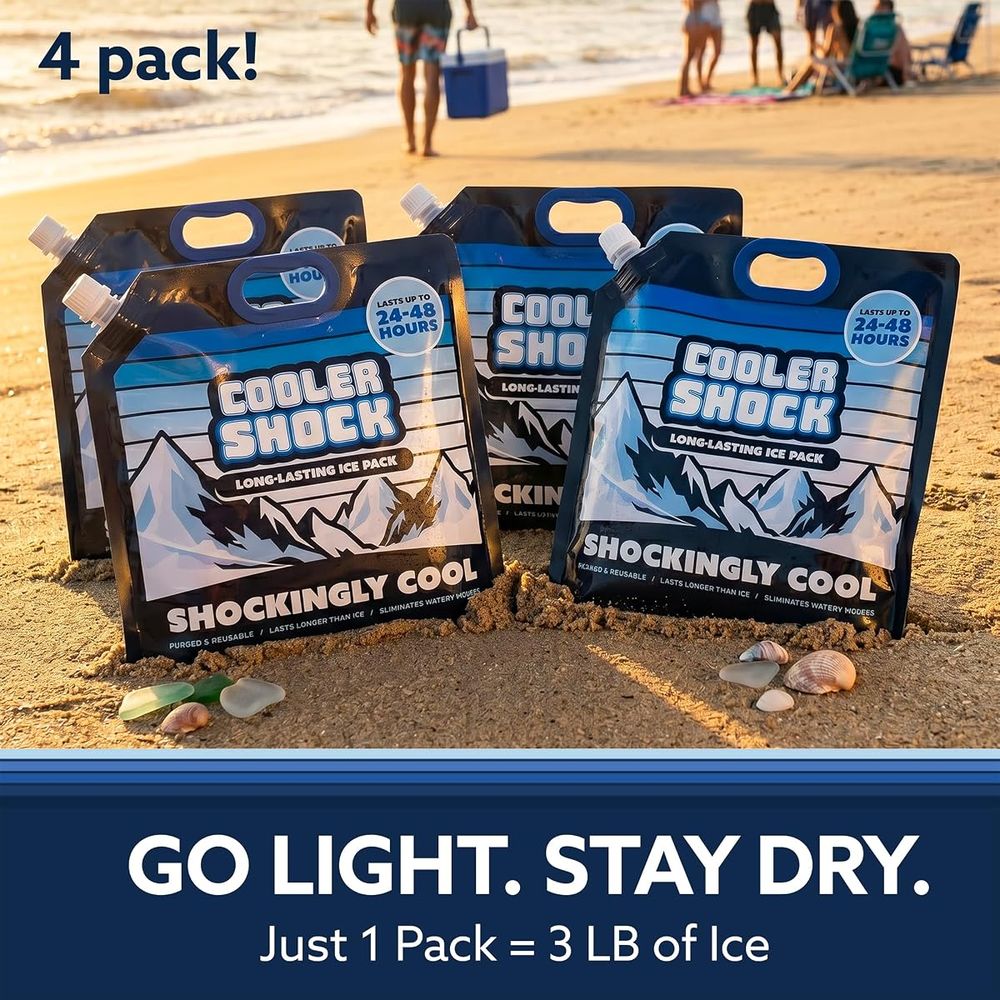 Cooler Shock Screw-Top Ice Packs with Handle, Medium 11" x 11", 4 Pack — view 5
