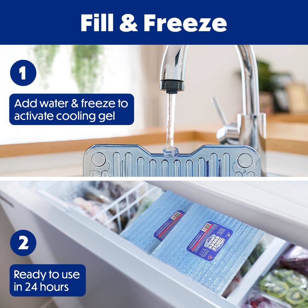 Freeze it flat — Cooler Shock ice pack step 2
