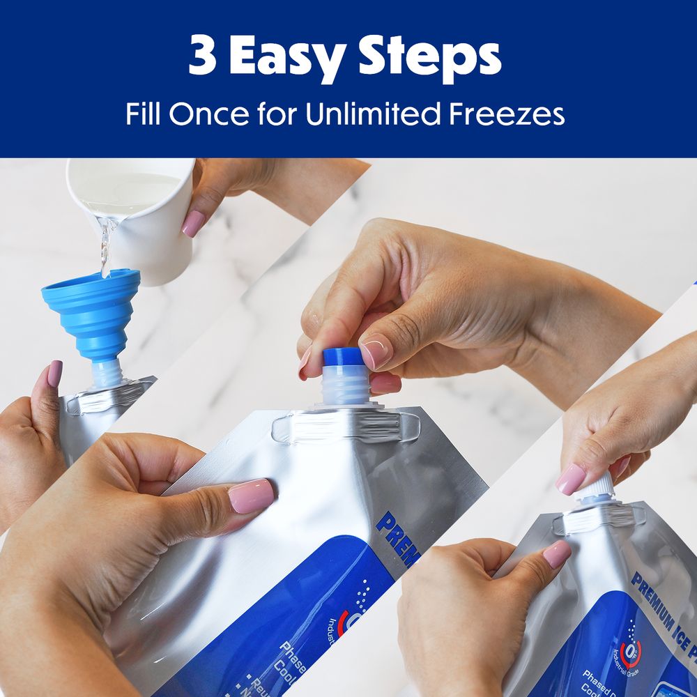 Fill it once — Cooler Shock ice pack step 1